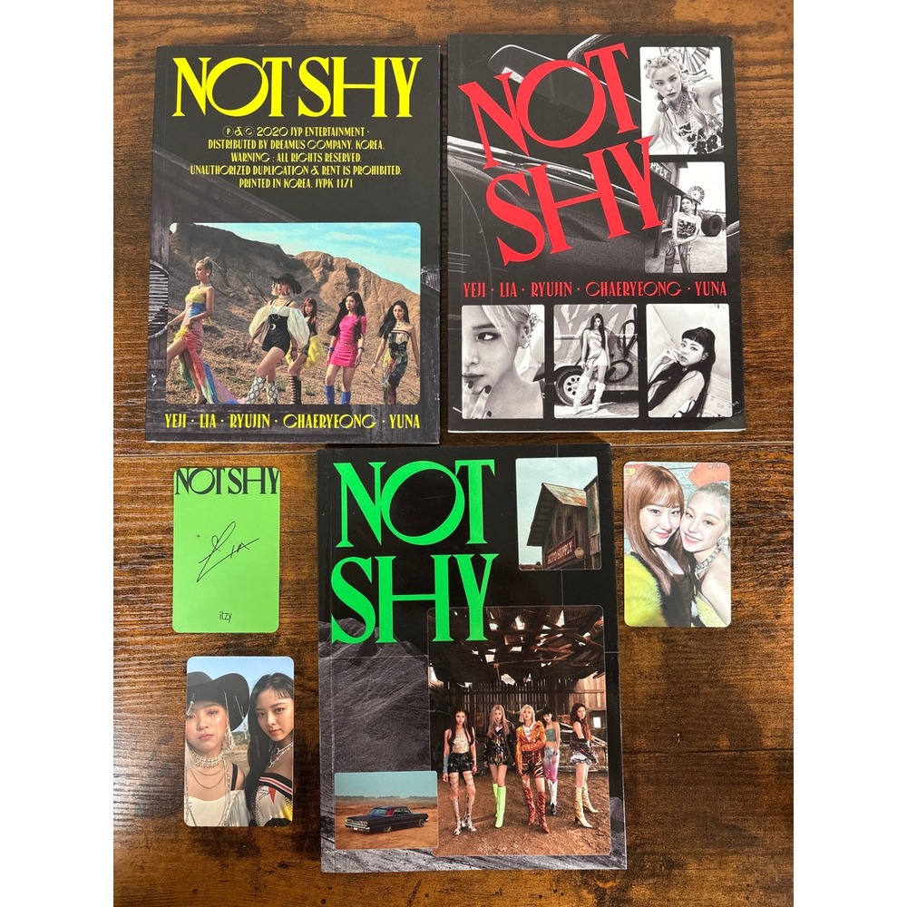 ITZY Not Shy 3rd Mini Album Set 3 Photobooks 3 Photo 3 CD Lia Yeji Yuna Kpop JYP